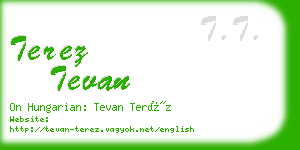 terez tevan business card